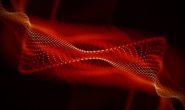 Arka kırmızı geometrik plan. Bağlantı yapısı. Bilim arka plan. Fütüristik teknoloji Hud öğesi. onnecting noktalar ve çizgiler. Büyük veri görselleştirme ve iş .