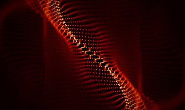 Arka kırmızı geometrik plan. Bağlantı yapısı. Bilim arka plan. Fütüristik teknoloji Hud öğesi. onnecting noktalar ve çizgiler. Büyük veri görselleştirme ve iş .