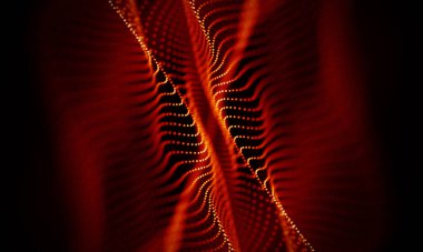 Arka kırmızı geometrik plan. Bağlantı yapısı. Bilim arka plan. Fütüristik teknoloji Hud öğesi. onnecting noktalar ve çizgiler. Büyük veri görselleştirme ve iş .