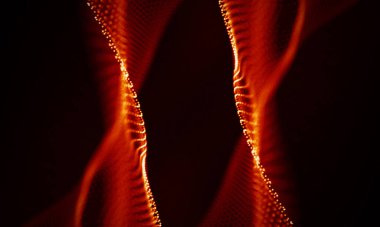 Arka kırmızı geometrik plan. Bağlantı yapısı. Bilim arka plan. Fütüristik teknoloji Hud öğesi. onnecting noktalar ve çizgiler. Büyük veri görselleştirme ve iş .