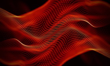 Arka kırmızı geometrik plan. Bağlantı yapısı. Bilim arka plan. Fütüristik teknoloji Hud öğesi. onnecting noktalar ve çizgiler. Büyük veri görselleştirme ve iş .