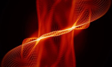 Arka kırmızı geometrik plan. Bağlantı yapısı. Bilim arka plan. Fütüristik teknoloji Hud öğesi. onnecting noktalar ve çizgiler. Büyük veri görselleştirme ve iş .