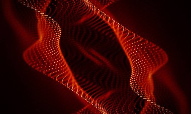 Arka kırmızı geometrik plan. Bağlantı yapısı. Bilim arka plan. Fütüristik teknoloji Hud öğesi. onnecting noktalar ve çizgiler. Büyük veri görselleştirme ve iş .