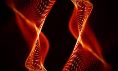 Arka kırmızı geometrik plan. Bağlantı yapısı. Bilim arka plan. Fütüristik teknoloji Hud öğesi. onnecting noktalar ve çizgiler. Büyük veri görselleştirme ve iş .