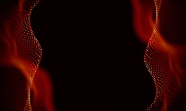 Arka kırmızı geometrik plan. Bağlantı yapısı. Bilim arka plan. Fütüristik teknoloji Hud öğesi. onnecting noktalar ve çizgiler. Büyük veri görselleştirme ve iş .