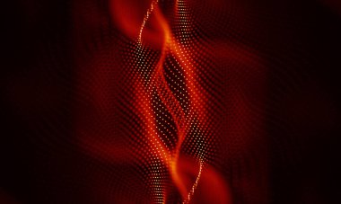 Arka kırmızı geometrik plan. Bağlantı yapısı. Bilim arka plan. Fütüristik teknoloji Hud öğesi. onnecting noktalar ve çizgiler. Büyük veri görselleştirme ve iş .