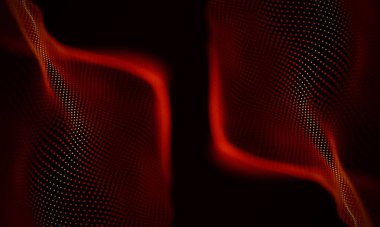 Arka kırmızı geometrik plan. Bağlantı yapısı. Bilim arka plan. Fütüristik teknoloji Hud öğesi. onnecting noktalar ve çizgiler. Büyük veri görselleştirme ve iş .