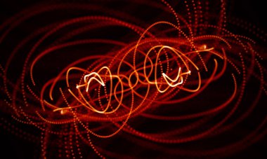 Arka kırmızı geometrik plan. Bağlantı yapısı. Bilim arka plan. Fütüristik teknoloji Hud öğesi. onnecting noktalar ve çizgiler. Büyük veri görselleştirme ve iş .