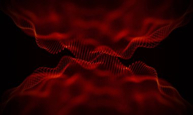 Arka kırmızı geometrik plan. Bağlantı yapısı. Bilim arka plan. Fütüristik teknoloji Hud öğesi. onnecting noktalar ve çizgiler. Büyük veri görselleştirme ve iş .