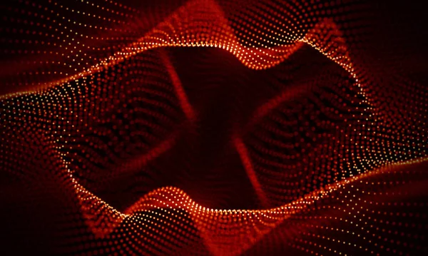 Fundal geometric roșu abstract. Structura conexiunii. Fundal ştiinţific. Tehnologia futuristă HUD Element. onnecting puncte și linii. Vizualizarea datelor mari și de afaceri  . — Fotografie, imagine de stoc