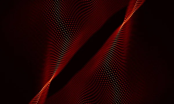 抽象的な幾何学的な背景が赤。接続構造体。サイエンスの背景。未来技術 Hud 要素。・ 3叉点と線。大きなデータの可視化とビジネス . — ストック写真