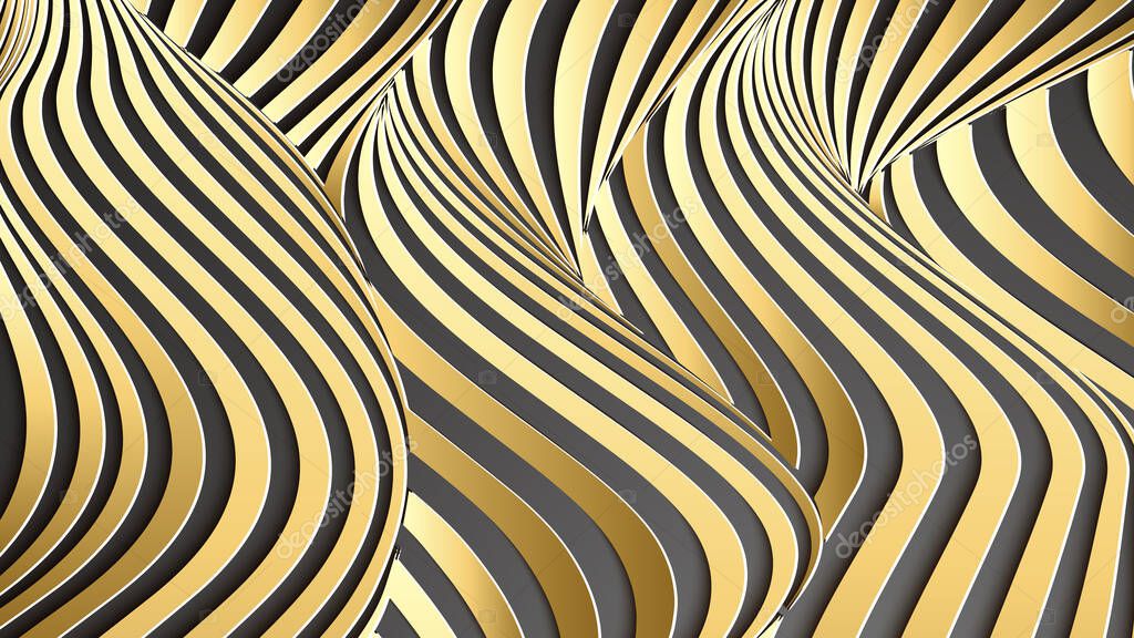 Luxury gold background. Wavy gold landscape consept of gold vector background.