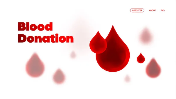 Kırmızı kan hücreleri. Kan bağışı sağlık hizmeti konsepti. Vektör illüstrasyonu — Stok Vektör