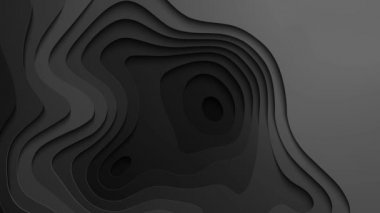 Siyah kağıt, animasyonsuz döngü 4K 'yı kesiyor. Geleceksel hareket grafiği.