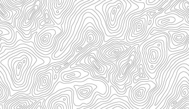 Kusursuz vektör topografik harita arkaplanı. Çizgi haritası kusursuz desen. Arazi üzerinde dağ yürüyüşü patikası. İçerik arkaplan coğrafi ızgarası.