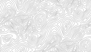 Kusursuz vektör topografik harita arkaplanı. Çizgi haritası kusursuz desen. Arazi üzerinde dağ yürüyüşü patikası. İçerik arkaplan coğrafi ızgarası.