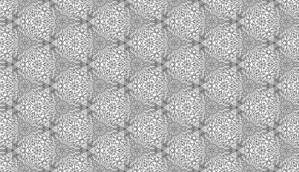Heilige naadloze patroon in lineaire stijl. Eenvoudige rooster grafisch ontwerp vector. Stof patroon abstract oog. Naadloze vectortextuur. — Stockvector