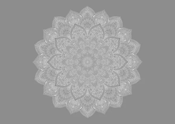 Mandala vector indiaans grafisch ontwerp. Indiase bloem ornament. Kleurboek ontwerp element vector. — Stockvector