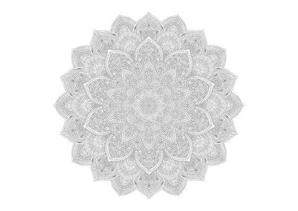 Mandala vecteur dessin graphique indien. Ornement de fleurs indiennes. Livre de coloriage élément de conception vecteur. — Image vectorielle