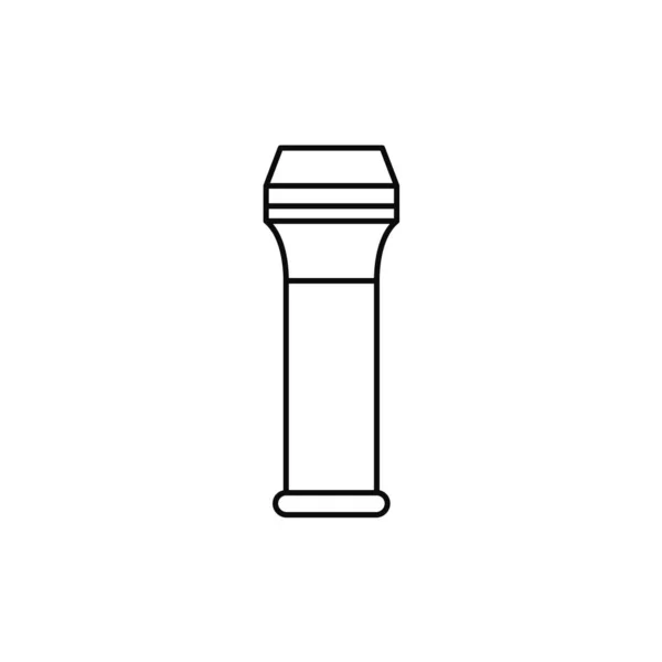 Pocket light icon line art isolated on white background. Vector illustration. — Stock Vector