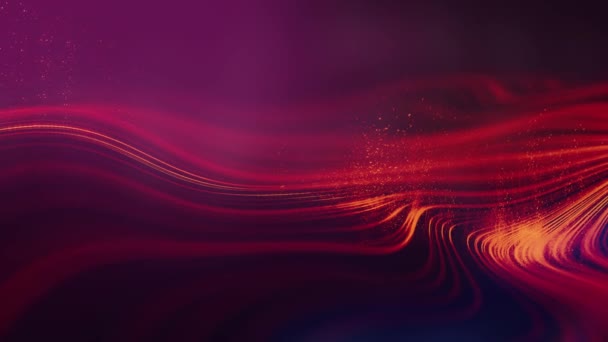 Concentric red lines dynamic colorful background. Blue neon line technology background animation. Seamless loop 4k. — Vídeo de Stock