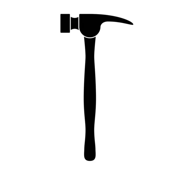 Hammer-Symbol isoliert auf weißem Hintergrund. Vektorgabel-Illustration. — Stockvektor