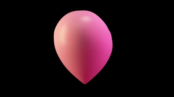 Animação de coração rosa com máscara de transparência. loop sem costura 4k. — Vídeo de Stock
