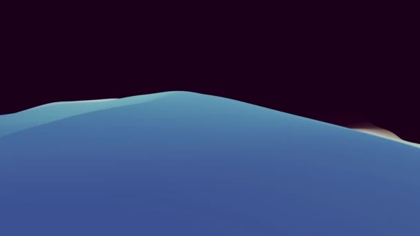 푸른 색의 어두운 배경. 음악 추상적 인 현대 기술의 매끄러운 물결. 유행하는 파란색 변화는 다양 한 파형 애니메이션입니다. 바다없는 루프 4k. — 비디오