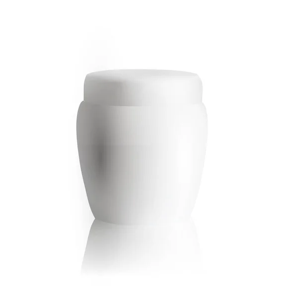 La crème blanche peut être isolée sur fond blanc. Illustration vectorielle. — Image vectorielle