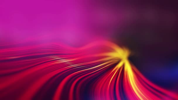 Concentric red lines dynamic colorful background. Blue neon line technology background animation. Seamless loop 4k. — Stockvideo