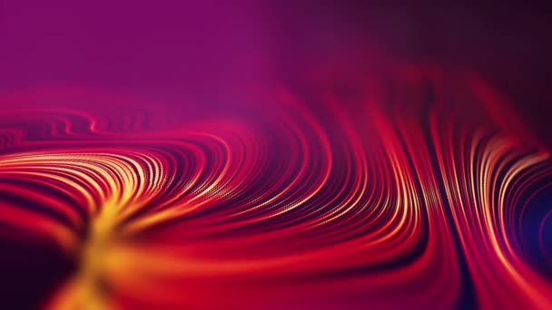 Concentric red lines dynamic colorful background. Blue neon line technology background animation. Seamless loop 4k. — 图库视频影像