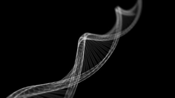 DNS genom forgó zökkenőmentes animáció. Bio genetikai orvostudomány. Gene Helix modell 4k mozgás háttér. Molekuláris biológia jövőbeli koncepció. — Stock videók
