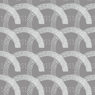 Gri arkaplanda retro tarzında noktasız desen. Kumaş tasarımında vektör benek dokusu kullanılabilir. EPS 10.