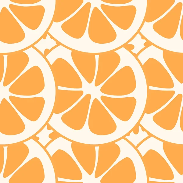 สีส้มตัดเวกเตอร์รูปแบบไร้รอยต่อ. ภาพเวกเตอร์ฤดูร้อน น้ําผลไม้ . — ภาพเวกเตอร์สต็อก