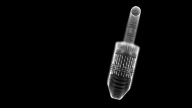 Siber güvenlik 3D animasyonu. Bilgi gizliliği ve savunma teknolojisi. Döndürülmeyen döngü 4k 'yi kilitle.