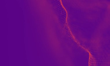 Soyut Mor Geometrik Arkaplan. Bağlantı yapısı. Bilim geçmişi. Gelecekçi Teknoloji HUD elementi. birleştirici noktalar ve çizgiler .