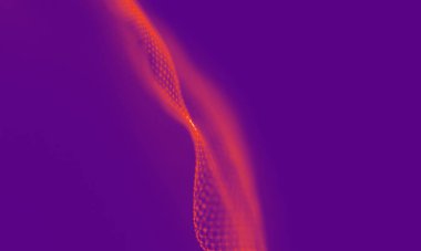 Soyut Mor Geometrik Arkaplan. Bağlantı yapısı. Bilim geçmişi. Gelecekçi Teknoloji HUD elementi. birleştirici noktalar ve çizgiler .