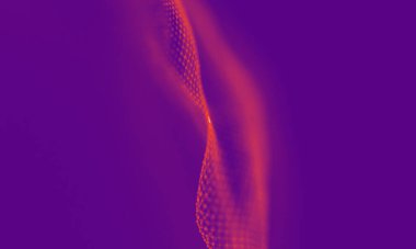 Soyut Mor Geometrik Arkaplan. Bağlantı yapısı. Bilim geçmişi. Gelecekçi Teknoloji HUD elementi. birleştirici noktalar ve çizgiler .