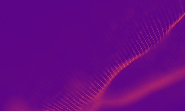 Soyut Mor Geometrik Arkaplan. Bağlantı yapısı. Bilim geçmişi. Gelecekçi Teknoloji HUD elementi. birleştirici noktalar ve çizgiler .