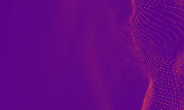 Soyut Mor Geometrik Arkaplan. Bağlantı yapısı. Bilim geçmişi. Gelecekçi Teknoloji HUD elementi. birleştirici noktalar ve çizgiler .