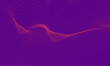 Soyut Mor Geometrik Arkaplan. Bağlantı yapısı. Bilim geçmişi. Gelecekçi Teknoloji HUD elementi. birleştirici noktalar ve çizgiler .