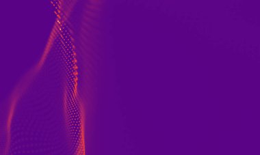 Soyut Mor Geometrik Arkaplan. Bağlantı yapısı. Bilim geçmişi. Gelecekçi Teknoloji HUD elementi. birleştirici noktalar ve çizgiler .