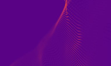 Soyut Mor Geometrik Arkaplan. Bağlantı yapısı. Bilim geçmişi. Gelecekçi Teknoloji HUD elementi. birleştirici noktalar ve çizgiler .