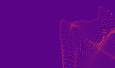 Soyut Mor Geometrik Arkaplan. Bağlantı yapısı. Bilim geçmişi. Gelecekçi Teknoloji HUD elementi. birleştirici noktalar ve çizgiler .