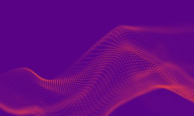 Soyut Mor Geometrik Arkaplan. Bağlantı yapısı. Bilim geçmişi. Gelecekçi Teknoloji HUD elementi. birleştirici noktalar ve çizgiler .