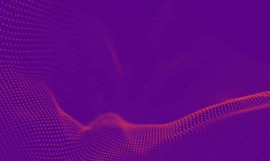 Soyut Mor Geometrik Arkaplan. Bağlantı yapısı. Bilim geçmişi. Gelecekçi Teknoloji HUD elementi. birleştirici noktalar ve çizgiler .