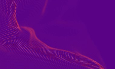 Soyut Mor Geometrik Arkaplan. Bağlantı yapısı. Bilim geçmişi. Gelecekçi Teknoloji HUD elementi. birleştirici noktalar ve çizgiler .