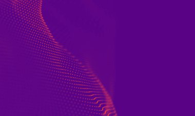 Soyut Mor Geometrik Arkaplan. Bağlantı yapısı. Bilim geçmişi. Gelecekçi Teknoloji HUD elementi. birleştirici noktalar ve çizgiler .