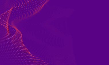 Soyut Mor Geometrik Arkaplan. Bağlantı yapısı. Bilim geçmişi. Gelecekçi Teknoloji HUD elementi. birleştirici noktalar ve çizgiler .