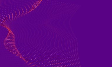 Soyut Mor Geometrik Arkaplan. Bağlantı yapısı. Bilim geçmişi. Gelecekçi Teknoloji HUD elementi. birleştirici noktalar ve çizgiler .